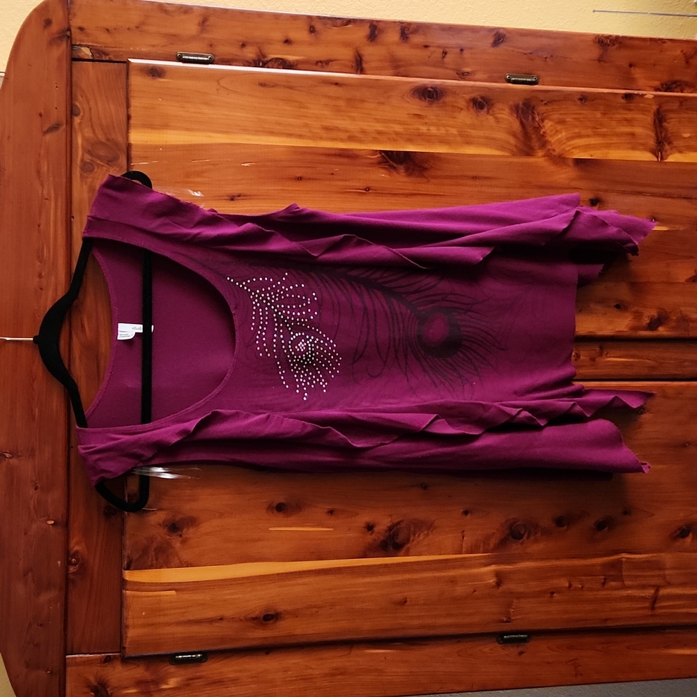 Purple Ruffle Shirt